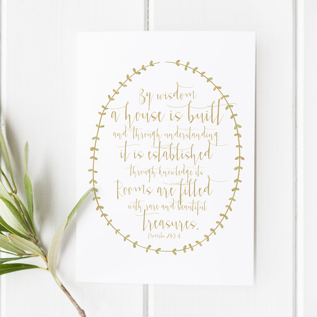 Proverbs 24:3-4 - By wisdom a house is built - No.2