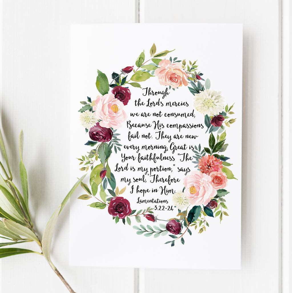 Lamentations 3:22-24 - Through the Lord's Mercies