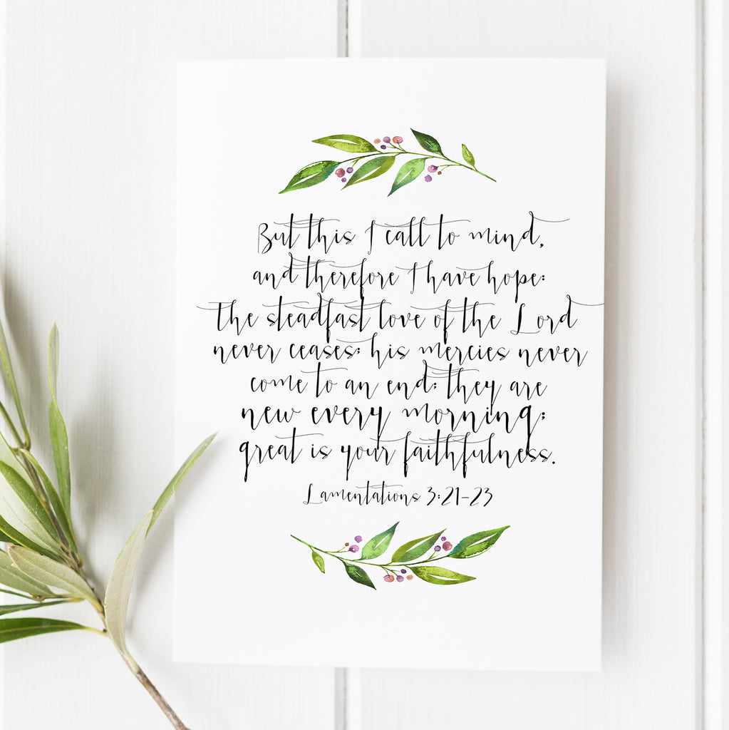 Lamentations 3:21-23 - But this I call to mind - No. 1