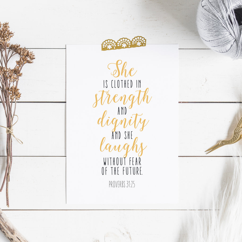 Proverbs 31:25 - She is Clothed with Strength