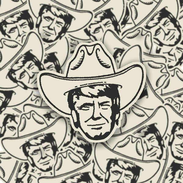 STICKER - Donald Trump Cowboy Sticker No.2 - MAGA