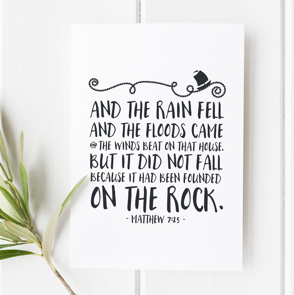 Matthew 7:25 - And the Rain Fell
