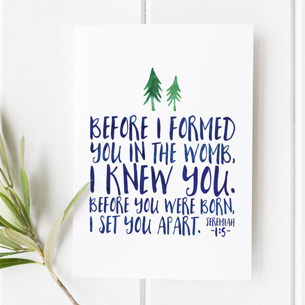 Jeremiah 1:5 - Before I Formed You - No. 2