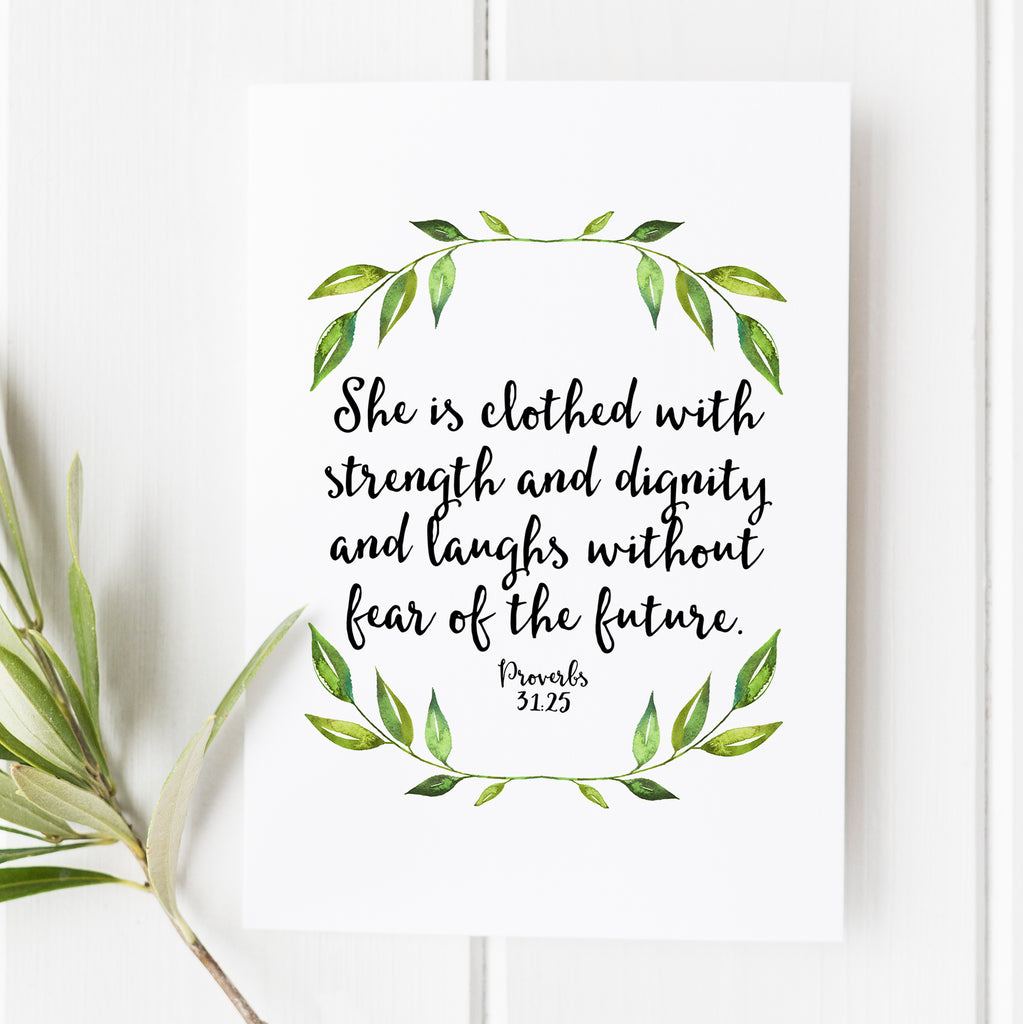 Proverbs 31:25 - She is Clothed with Strength - No. 2